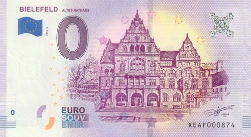 Banconota zero euro souvenir - zero, 0
