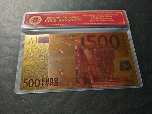 Banconota dorata 500 - banconota, euro
