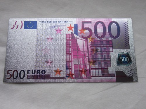 Banconota 500 euro argentata - banconota,