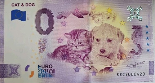 Banconota euro gatto - gatto, e